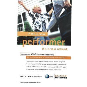 AT&T Personal Network Telephone Phone AD 1990s  Vintage Print Ad